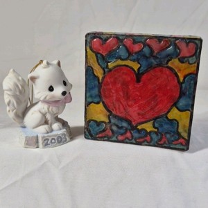 2003 Precious Moments Squirrel Ornament  Holding Heart
