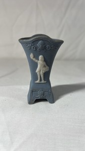 Occupied Japan Blue Jasperware-Style Vase