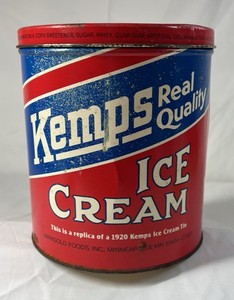 Vintage Kemps Ice Cream One Gallon Tin
