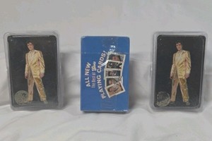 Vintage Elvis Presley Playing Cards  Gold Jumpsuit Deck Sealed in Box