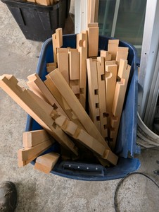 Large Lot Machined Pine Wood Parts  CNC Cut Furniture  Shelving Components  Woodworking Stock