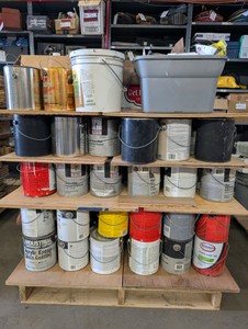 Huge Shop Paint & Finishing Supply Lot  150 Gallons Paint, Stain, Sealers, Solvents, Mineral Spirits, Lacquer Thinner, Spray Paint & More