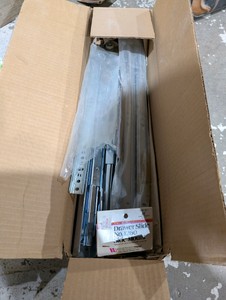 22 side mount drawer slides, two folding l brackets, handle