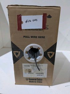 1000FT Pull Box RG6 Coax Cable  Carol Brand General Cable  100% FlexFoil Bonded  60% Aluminum Braid  Black CATV Coax