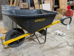 True Temper Total Control Wheelbarrow  Heavy Duty Poly Tray  Pneumatic Tire  Yard  Construction  Landscaping