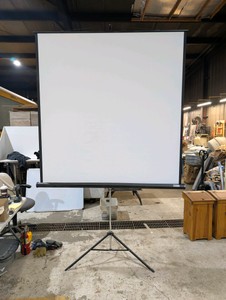 VuTech 6 x 6 Portable Pop-Up Projection Screen w Tripod Stand  Folds w Carry Handle  Great for Movies, Presentations & Events