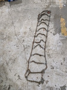 Heavy Duty Tractor  Skid Steer Tire Chains  Set of 4  Approx. 60 x 12