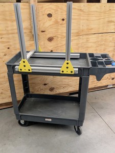 UTILITY cart with vertical attachments