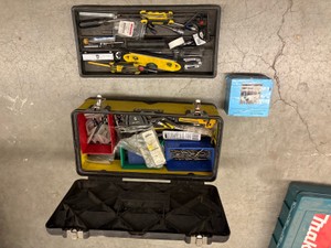 Tools with Stanley tool box