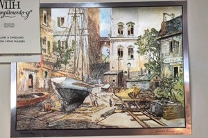 Lionel Barrymore Print  Seaworthy Shipyard Scene
