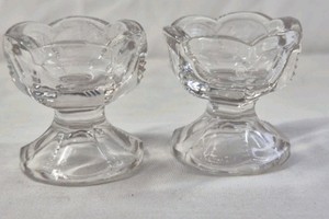 Vintage Glass Candlestick Holders