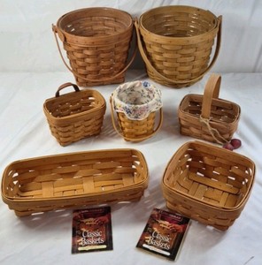 Longaberger Handwoven Baskets  Assorted Picnic and Serving Styles