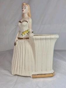 Vintage Lady Figurine Planter