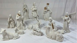 13-Piece Hand-Painted Porcelain Nativity Set