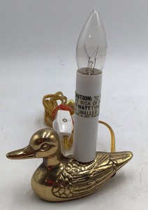 Vintage Brass Duck Night Light