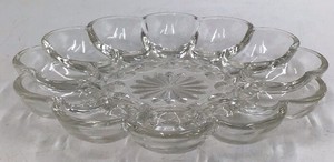 Vintage Clear Glass Deviled Egg Dish
