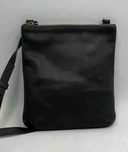 Vintage Leather Shoulder Bag  Coach with Zip Top and Adjustable Strap