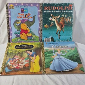 Little Golden Books Set  Winnie the Pooh, Rudolph, Snow White, Cinderella