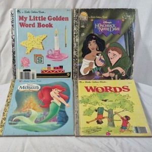 Vintage Little Golden Books  Disney The Little Mermaid and Hunchback of Notre Dame