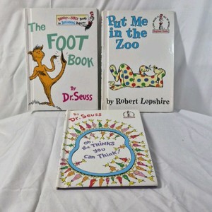 Vintage Dr. Seuss Books  The Foot Book, Put Me in the Zoo, Oh, the Thinks You Can Think