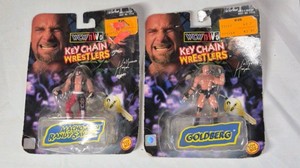 WCW nWo Key Chain Wrestlers  Macho Man Randy Savage and Goldberg