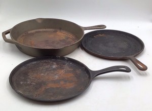 Vintage Lodge Cast Iron Pans  USA Made