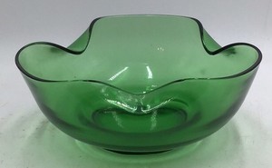 Vintage Green Depression Glass Bowl