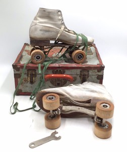 Vintage Roller Skates with Carrying Case