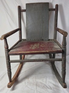 Vintage Childs Painted Rocking Chair
