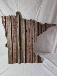 Minnesota State Shaped Wall Art  Reclaimed Wood