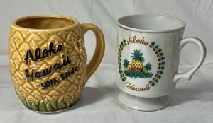 Vintage Hawaii Themed Mugs