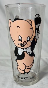 Vintage Porky Pig Pepsi Collectors Glass
