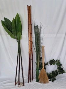 Bamboo Poles and Broom Assortment