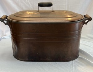 Vintage Copper Tub with Lid