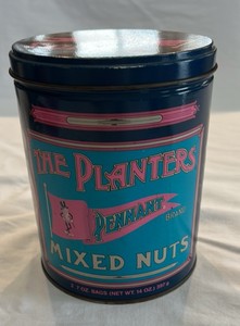 Vintage Planters Pennant Mixed Nuts Tin