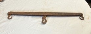 Vintage Iron Log Chain Hook Bar