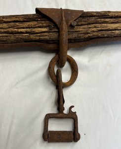Vintage Wooden Neck Yoke with Iron Hardware
