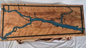 Epoxy River Console Table