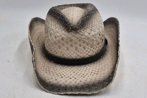 Straw Cowboy Hat with Ombre Band