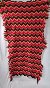 Chevron Pattern Wool Throw Blanket