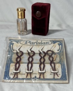Parisian Hair Barrettes with Perfume Bottle