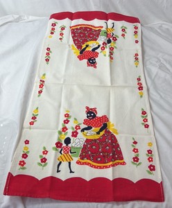 Vintage Printed Kitchen Towel  Mammy and Child Motif
