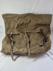 Vintage Canvas Pack  Leather Shoulder Straps