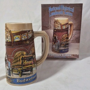 1987 Budweiser Stein  National Historical Landmark Series Clydesdale Stables Description Ceramic beer