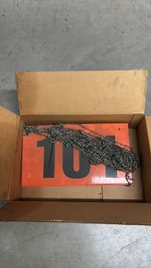 Lot of 4 Orange Numbered Sign with Hanger Chains