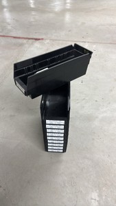 Lot of 10 Large Black Stackable Storage Bins