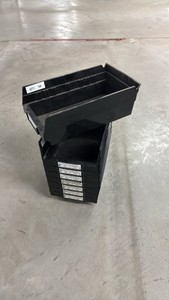 Lot of 8 Extra Large Black Stackable Storage Bins