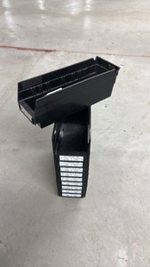 Lot of 10 Large Black Stackable Storage Bins