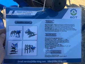 Skid Steer Auger AGT 2026 Unused SSECAG-Y With 3 Bits