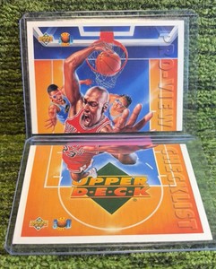 1993 94 Upper Deck Pro View 3d Checklist Michael Jordan 2 set card #109 & #110  Chicago Bulls